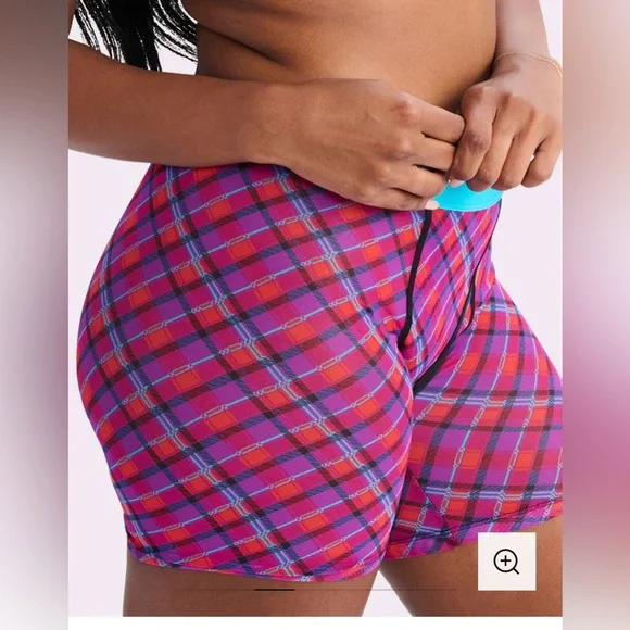 Vibrant Plaid Women's Boxer Briefs - Picture 3 of 7
